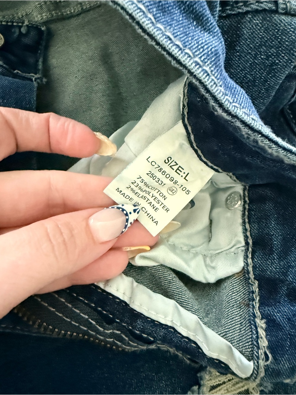 Amazon Women's Distressed Denim Shorts - Blue - Picture 6 of 6